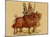 Two Armed Warriors on Horseback 2 of 4-null-Mounted Art Print