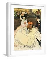 Two at End of Meal 1907-null-Framed Art Print