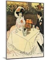 Two at End of Meal 1907-null-Mounted Art Print