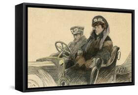 Two Austrian Motorists-null-Framed Stretched Canvas