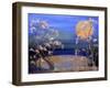 Two Autumn Trees in Moonlight-kasyanovart-Framed Art Print