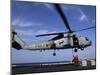 Two Aviation Ordnancemen Connect Transport Cables to a SH-60B Helicopter-Stocktrek Images-Mounted Photographic Print