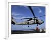 Two Aviation Ordnancemen Connect Transport Cables to a SH-60B Helicopter-Stocktrek Images-Framed Photographic Print