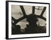 Two B-29 Super-Fortresses Drop Bombs over Malaya as Seen from the Cockpit of Third Bomber, 1943-45-null-Framed Photo