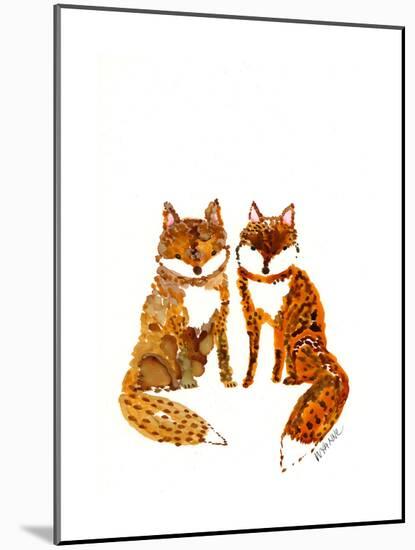 Two Baby Foxes-Wyanne-Mounted Giclee Print