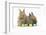 Two Baby Lionhead-Cross Rabbits with Easter Eggs-Mark Taylor-Framed Photographic Print