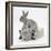 Two Baby Silver Rabbits in a Gift Bag-Mark Taylor-Framed Photographic Print