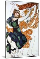 Two Bacchantes, Costume Design for a Ballets Russes Production of Tcherepnin's Narcisse, 1911-Leon Bakst-Mounted Premium Giclee Print