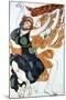 Two Bacchantes, Costume Design for a Ballets Russes Production of Tcherepnin's Narcisse, 1911-Leon Bakst-Mounted Giclee Print
