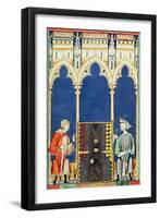 Two Backgammon Players, from the "Book of Games, Chess, Dice and Boards", 1282-null-Framed Giclee Print