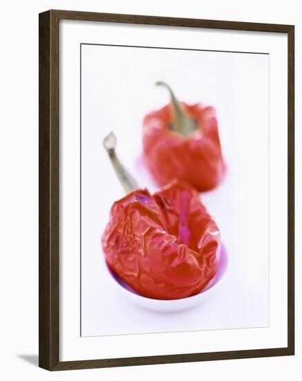 Two Baked Peppers in Small Dishes-Stefan Braun-Framed Photographic Print