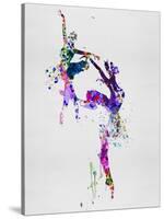 Two Ballerinas Dance Watercolor-Irina March-Stretched Canvas