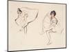 Two Ballerinas, Holding Their Ankles Wearing Ballet Skirts-Isobel Lilian Gloag-Mounted Giclee Print