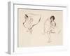 Two Ballerinas, Holding Their Ankles Wearing Ballet Skirts-Isobel Lilian Gloag-Framed Giclee Print