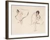 Two Ballerinas, Holding Their Ankles Wearing Ballet Skirts-Isobel Lilian Gloag-Framed Giclee Print