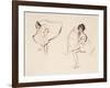 Two Ballerinas, Holding Their Ankles Wearing Ballet Skirts-Isobel Lilian Gloag-Framed Giclee Print