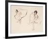 Two Ballerinas, Holding Their Ankles Wearing Ballet Skirts-Isobel Lilian Gloag-Framed Giclee Print