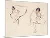 Two Ballerinas, Holding Their Ankles Wearing Ballet Skirts-Isobel Lilian Gloag-Mounted Giclee Print