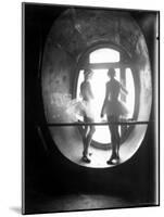 Two Ballerinas Standing in Window of the Paris Opera During Rehearsal of "Swan Lake"-Alfred Eisenstaedt-Mounted Photographic Print