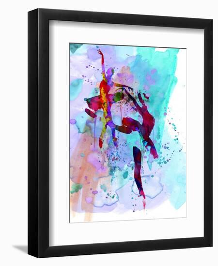 Two Ballerinas Watercolor 1-Irina March-Framed Art Print