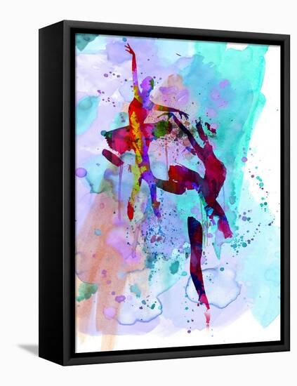 Two Ballerinas Watercolor 1-Irina March-Framed Stretched Canvas