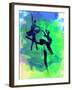 Two Ballerinas Watercolor 2-Irina March-Framed Art Print