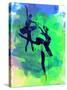 Two Ballerinas Watercolor 2-Irina March-Stretched Canvas