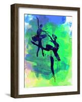 Two Ballerinas Watercolor 2-Irina March-Framed Art Print