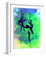 Two Ballerinas Watercolor 2-Irina March-Framed Art Print