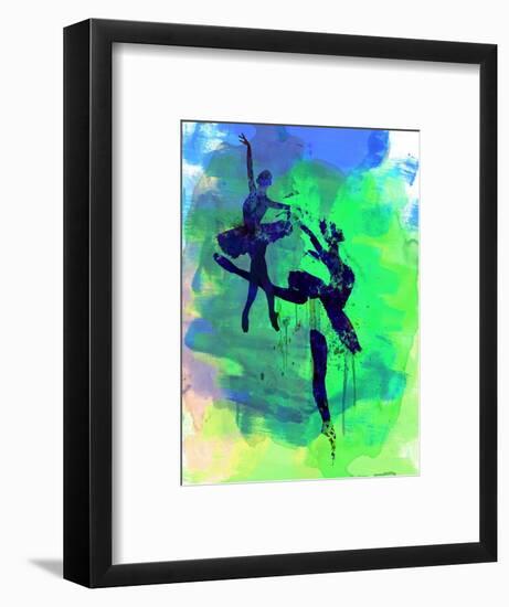 Two Ballerinas Watercolor 2-Irina March-Framed Art Print