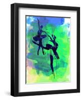 Two Ballerinas Watercolor 2-Irina March-Framed Art Print