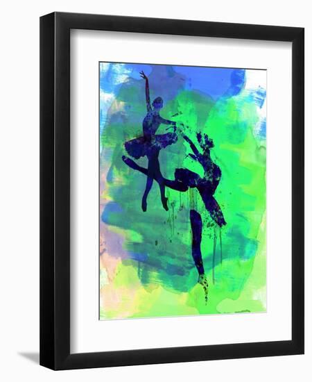 Two Ballerinas Watercolor 2-Irina March-Framed Art Print