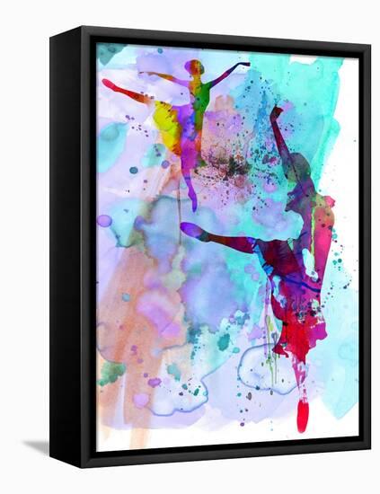 Two Ballerinas Watercolor 4-Irina March-Framed Stretched Canvas