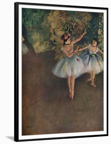 'Two Ballet Dancers on the Stage (Deux Danseuses Sur La Scene)', 1874 (1946)-Edgar Degas-Framed Premium Giclee Print
