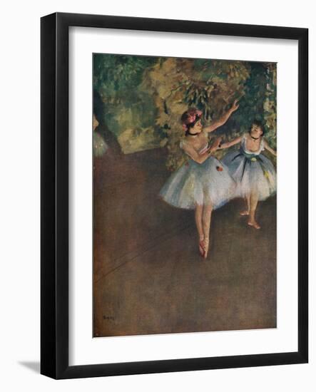 'Two Ballet Dancers on the Stage (Deux Danseuses Sur La Scene)', 1874 (1946)-Edgar Degas-Framed Giclee Print