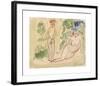 Two Bathers Near the Woods-Ernst Ludwig Kirchner-Framed Premium Giclee Print