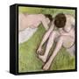 Two Bathers on the Grass, circa 1886-90-Edgar Degas-Framed Stretched Canvas