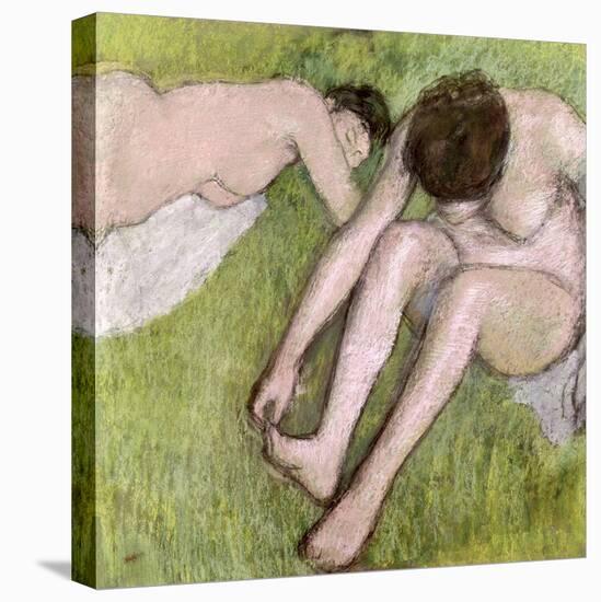 Two Bathers on the Grass, circa 1886-90-Edgar Degas-Stretched Canvas