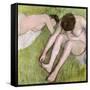 Two Bathers on the Grass, circa 1886-90-Edgar Degas-Framed Stretched Canvas