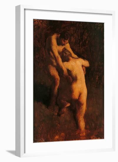 Two Bathers-Jean-François Millet-Framed Art Print