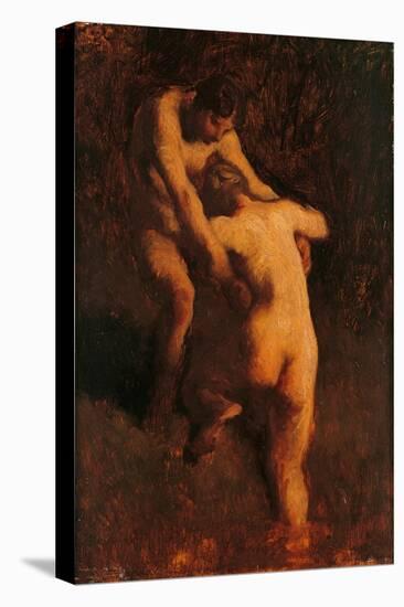 Two Bathers-Jean-François Millet-Stretched Canvas
