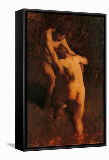 Two Bathers-Jean-François Millet-Framed Stretched Canvas