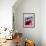 Two Beakers of Fruit Tea with Lemon Wedges, Sugar Sticks-Anita Oberhauser-Framed Photographic Print displayed on a wall