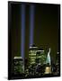 Two Beams of Light Light up the Sky Above Manhattan from Near the Site of the World Trade Center-null-Framed Photographic Print