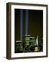 Two Beams of Light Light up the Sky Above Manhattan from Near the Site of the World Trade Center-null-Framed Photographic Print