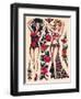 Two Beautiful Women, Authentic Vintage Tatooo Flash by Norman Collins, aka, Sailor Jerry-Piddix-Framed Art Print