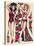 Two Beautiful Women, Authentic Vintage Tatooo Flash by Norman Collins, aka, Sailor Jerry-Piddix-Stretched Canvas