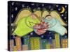 Two Big Diva Angels with Our Flag-Wyanne-Stretched Canvas