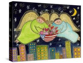 Two Big Diva Angels with Our Flag-Wyanne-Stretched Canvas