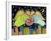 Two Big Diva Angels with Our Flag-Wyanne-Framed Giclee Print